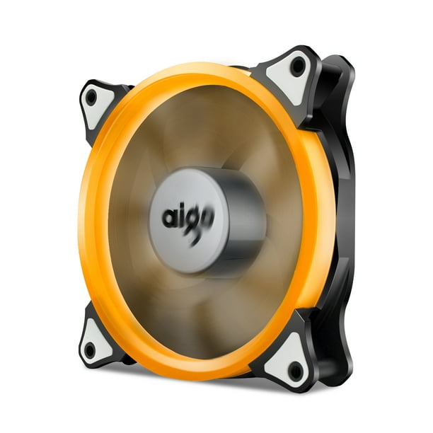 Aigo  Orange LED 120mm 12cm PC CPU Computer Case Cooling Quite Clear Fan Mod